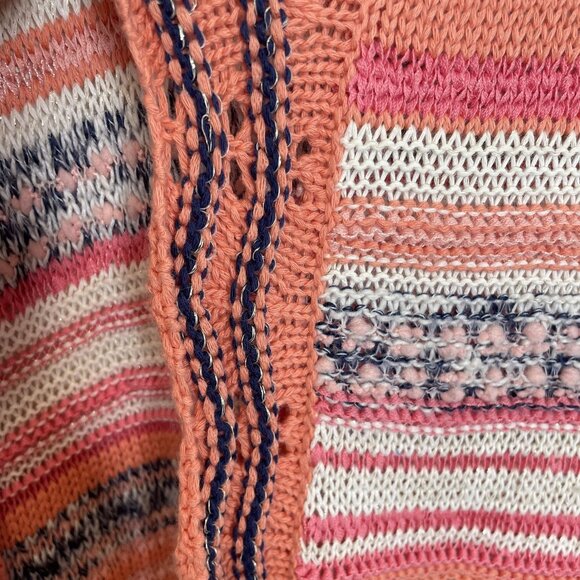 Soft Surroundings Oversized Striped Open-Front Cardigan, XL - Picture 7 of 11